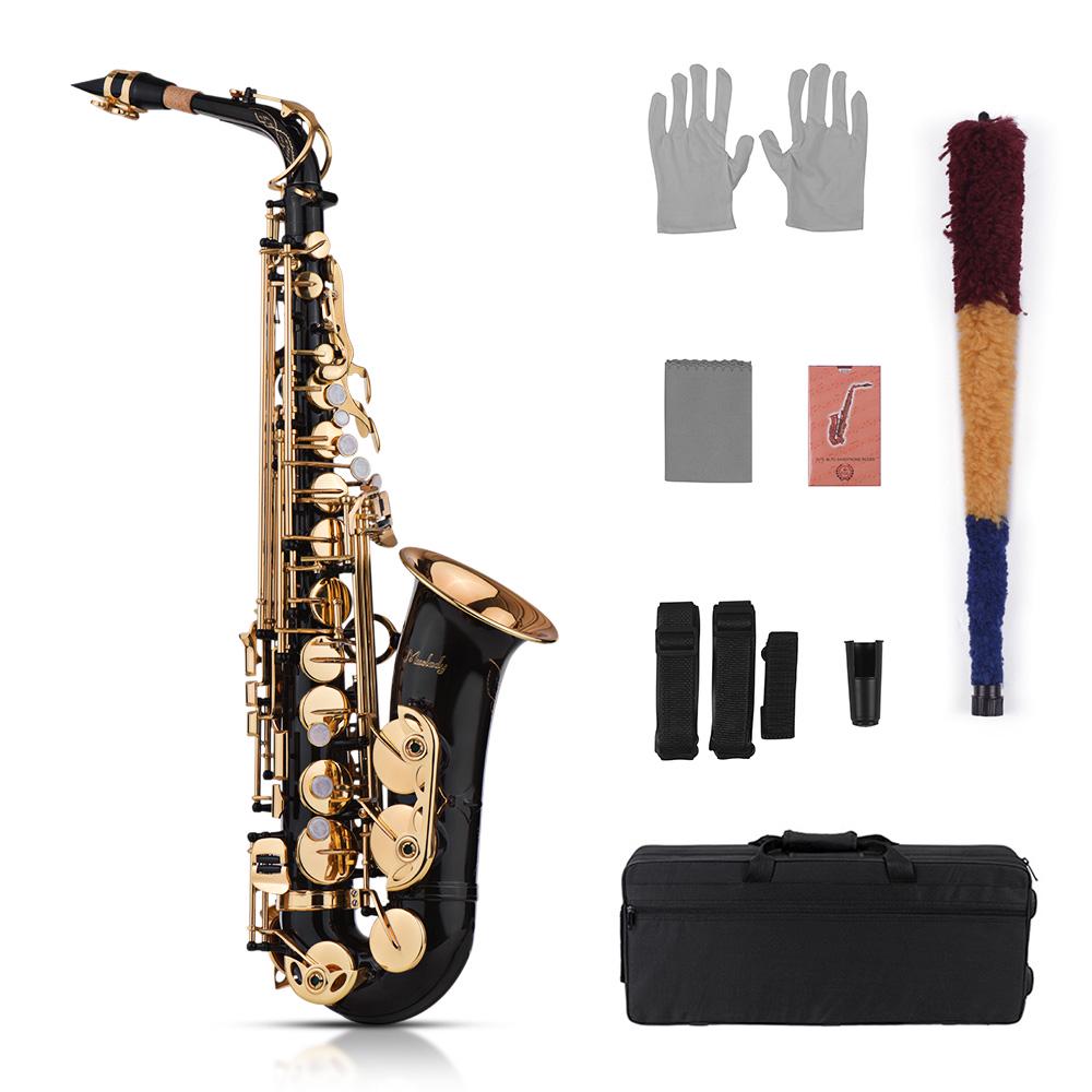 Muslady Eb Alto Saxophone Kit 82Z Key w/ Accessories Professional Beginners