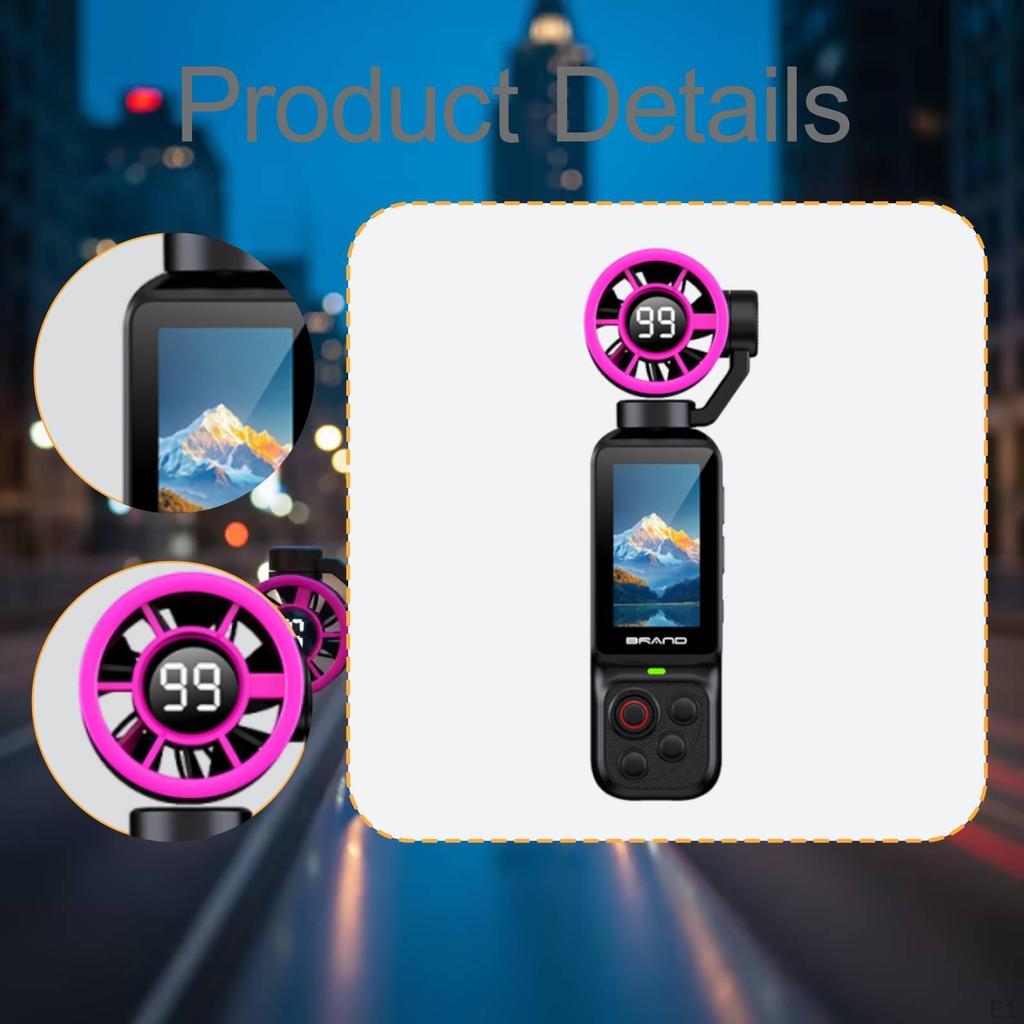 Pocket Fan Camera Flexible Mounting 1080P HD Video Professional Rechargeable