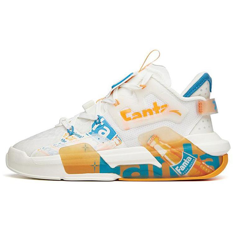 

FENDER Anta Bastard 3.0 Anti Slip Wear Resistant Mid Top Skateboard Shoes Women s White Orange 35.5