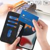 Stand Case for iPhone 13 Pro Max/12 Pro Max Magnetic Closure Skin Touch Leather Flip Phone Cover with Wallet