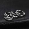 Retro Wings Ring for Men,Gothic Devil Wings Adjustable  Metal Ring,Punk Hip Hop Jewelry Gift