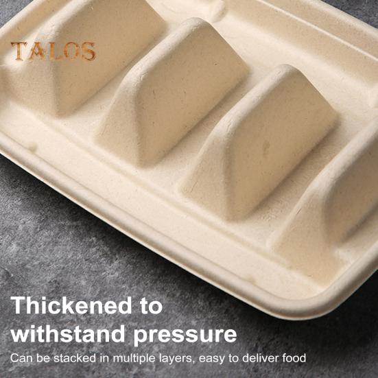 10/20 stk engangs tacoholdere for fester Robust tacobrettholder med skillevegger Miljøvennlig tacotallerken emballasjeboks for arrangementer Tacobarservering