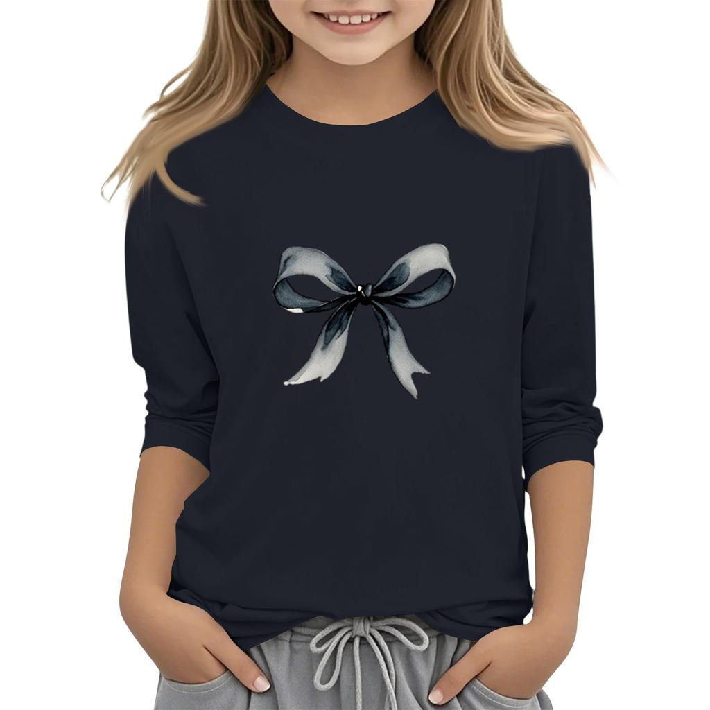 Dětské tričko s 3/4 rukávem a kulatým výstřihem, pro každodenní nošení, s potiskem