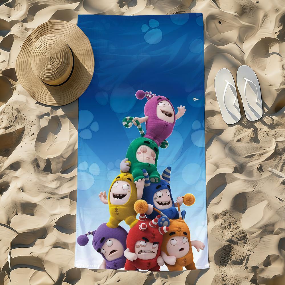 Cute Towel Beach Towel Oversized Quick O-Oddbods-S Dry Towel Cartoon Funny Absorbent Soft Swim BeachTowels for Men Women