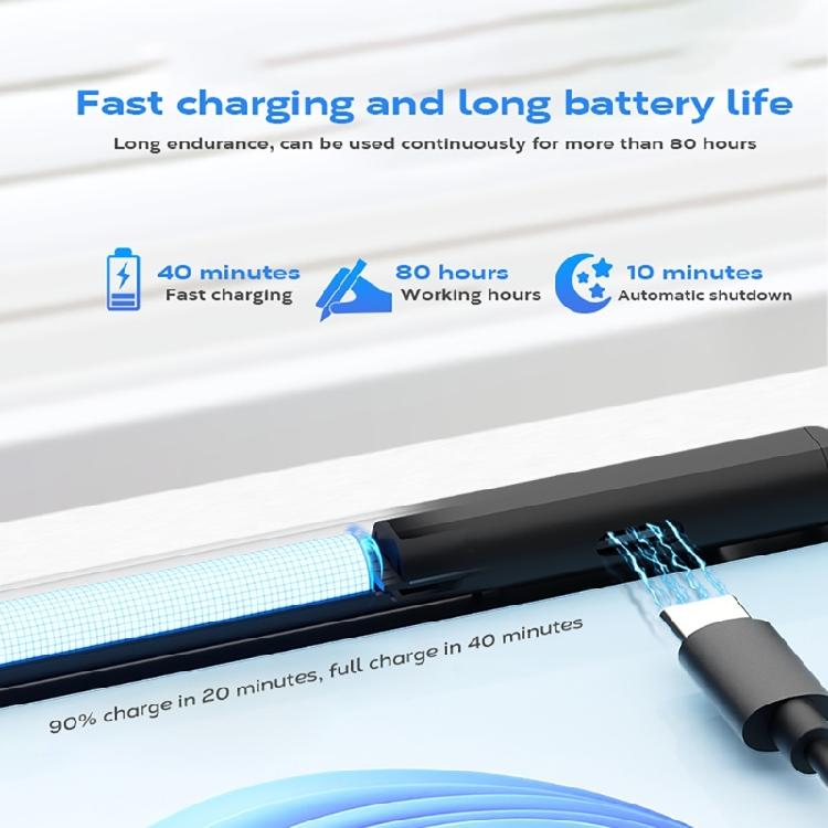 Portable Styluses Pen Magnetic Attachment Type C Charging for Go/Laptop/Book Tablets for Better Drawing Experience