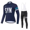 Completo Traspirante a Manica Lunga Autunnale per Ciclismo 2026 Salopette da Ciclismo Uomo Autunno e Inverno Completo da Ciclismo per Bici da Strada Set Lungo Maglia da Ciclismo in Fibra di Poliestere