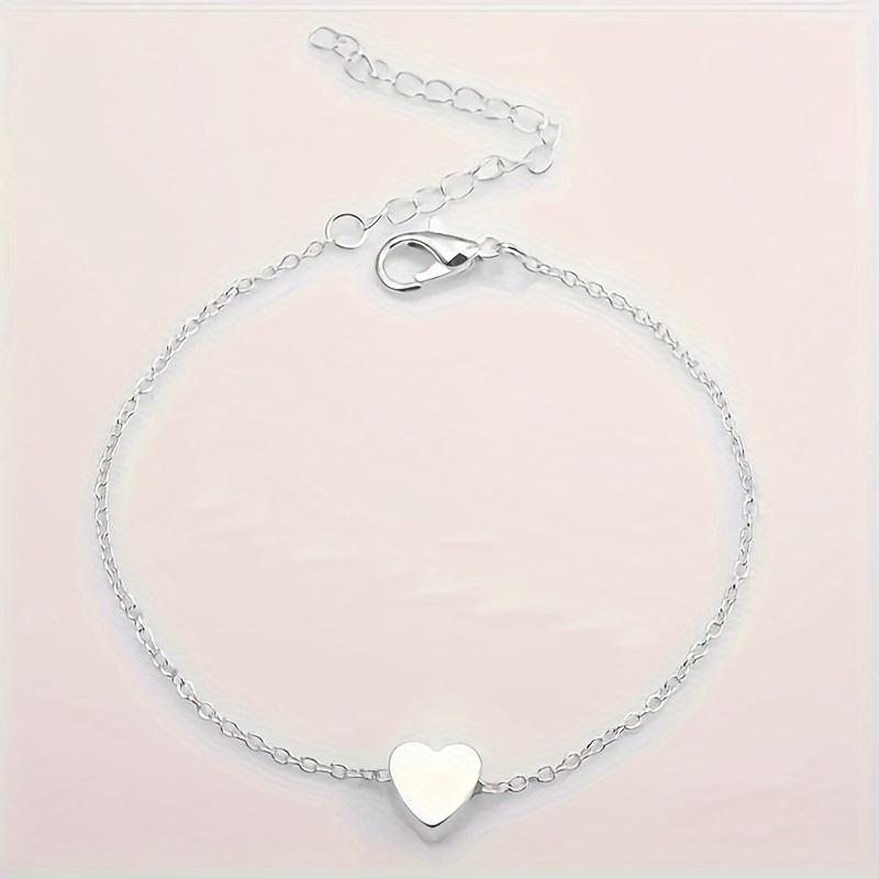 

Элегантный женский браслет в форме сердца с модным и простым дизайном в форме сердца, идеально подходящий для женщин, чтобы носить украшения