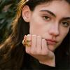 Gold Open Ring Geometric Minimalist Accessory Water Resistant Finger Ring  for Women's Daily Outfit