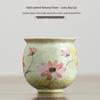 Hand-painted Gesang Flower Ceramic Teacup