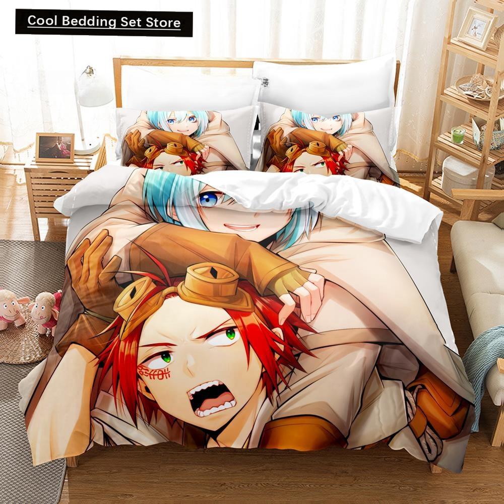 

3D Printed Anime Bed Sheet Sabikui Bisco Bedding Set Single Twin Full Queen King Size Bed Set Adult Kid Bedroom Duvetcover Sets US Queen(228x228cm)