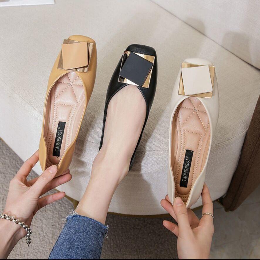 Flat-bottomed French small fragrant single shoes women's shoes 2025 new spring and autumn soft-soled comfortable Doudou shoes gentle evening shoes