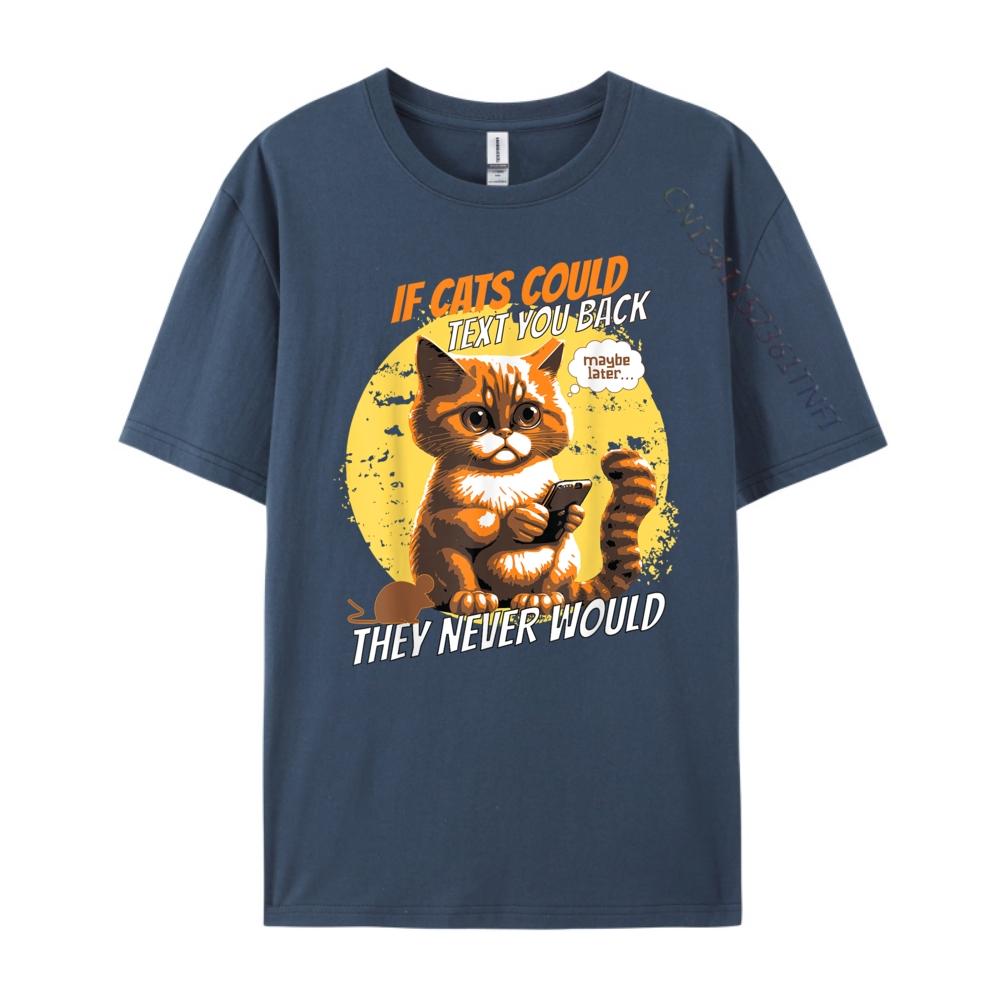 Katzen Telefon Katzen Lol Person Humor Wenn Katzen Texten könnten Handy Grafik T-Shirt Herrenbekleidung 2024 Cinco de Mayo
