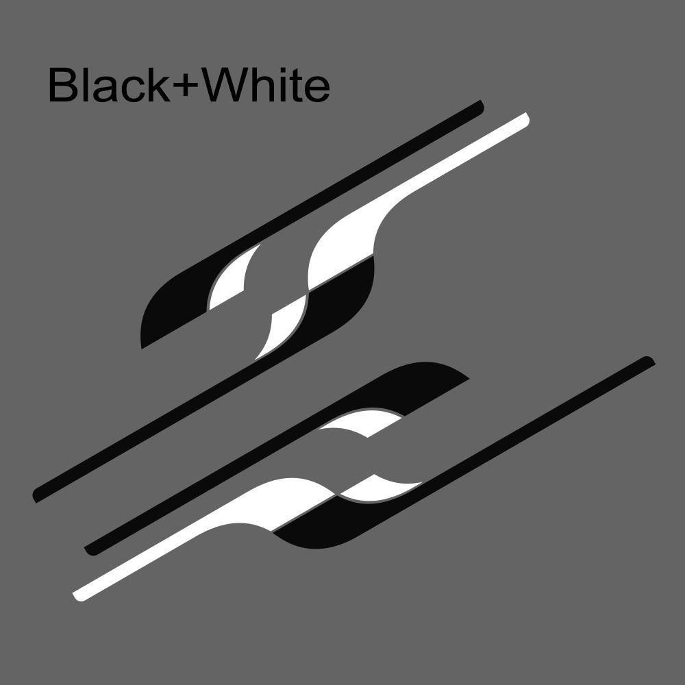 

4PCS Автомобільні наклейки з довгими боками Вінілова плівка Автоперегони Наклейки для автомобіля Peugeot Boxer L1H1 L2H1 L2H2 L3H2 L4H2 L4H3 For L1H1 чорний білий колір