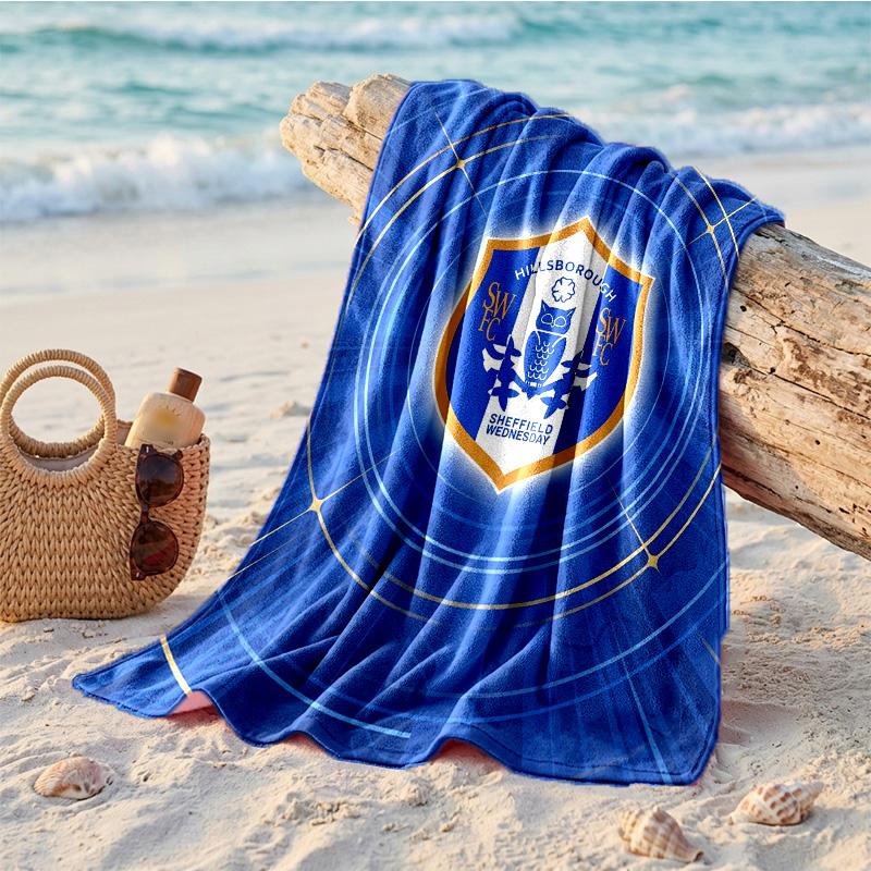 Asciugamano da Spiaggia Tema Sheffield Wednesday Morbido Asciugatura Rapida?Asciugamano Asciutto Per Vacanze Estive Al Mare Nuoto