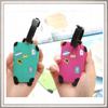 Luggage tag for travel, suitcase, plane, PINK