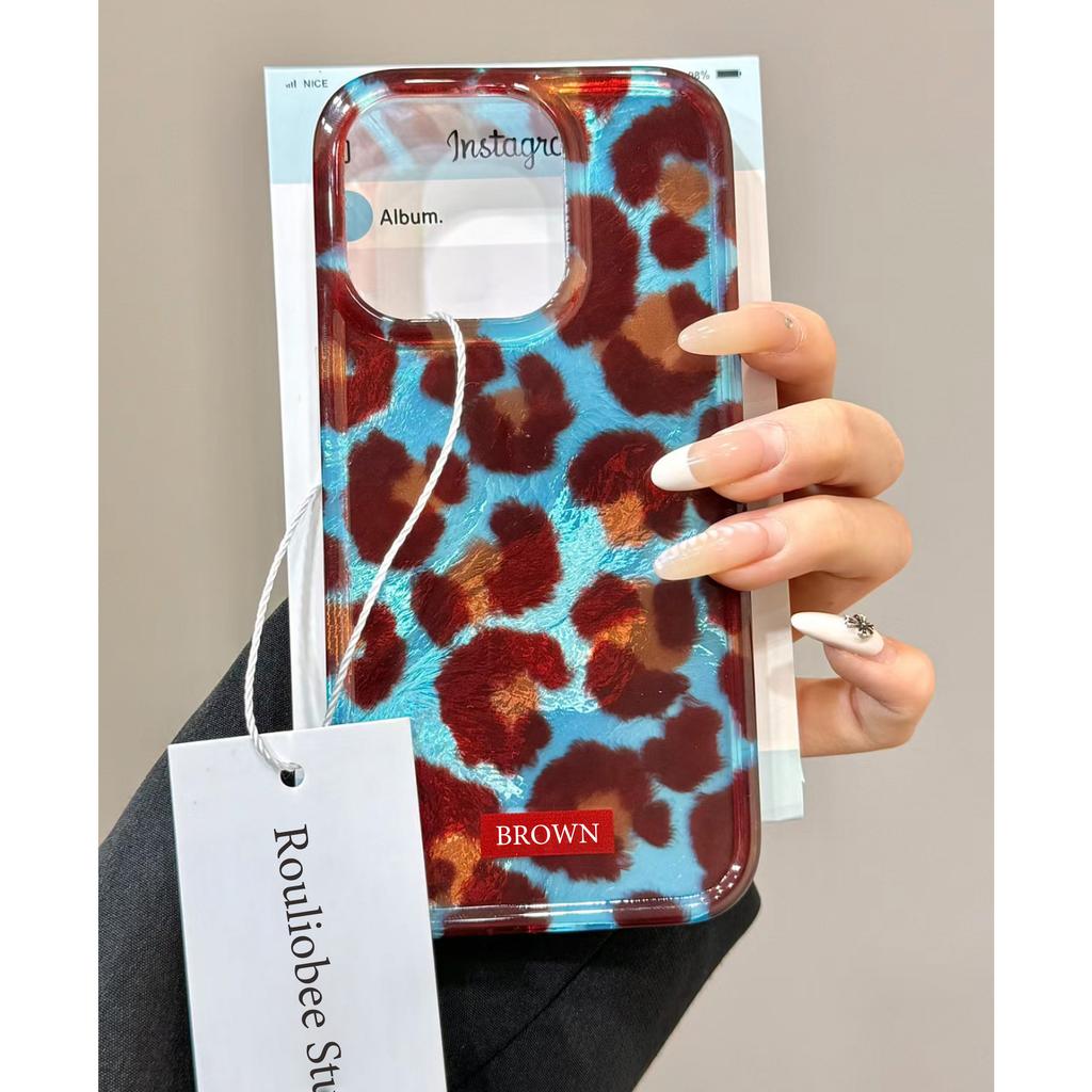 Retro Leopard Print Suitable for Apple 16 Mobile Phone Case IPhone 15 Promax Smudge 14 New Model 12 Huawei Mate60