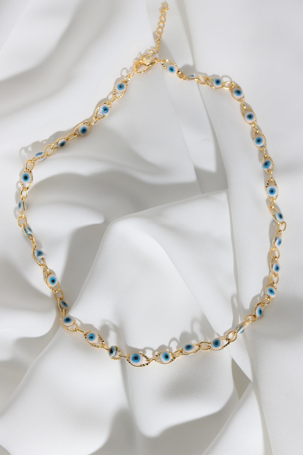 

Ожерелье золотого цвета Damla Evil Eye