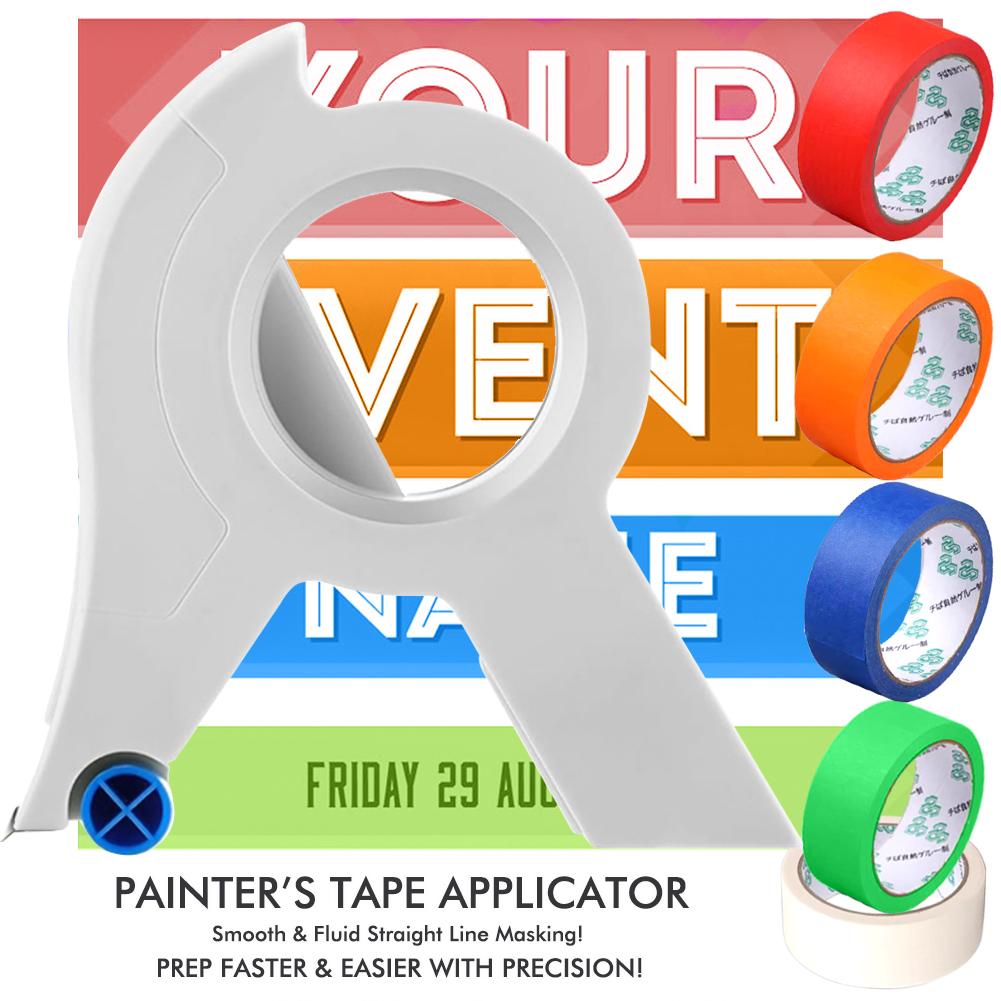 New Painter Masking Tape Applicator Dispenser Machine Adhesive Tape with Tape Cutting Tool for Repair and Beautify Crack in Tile