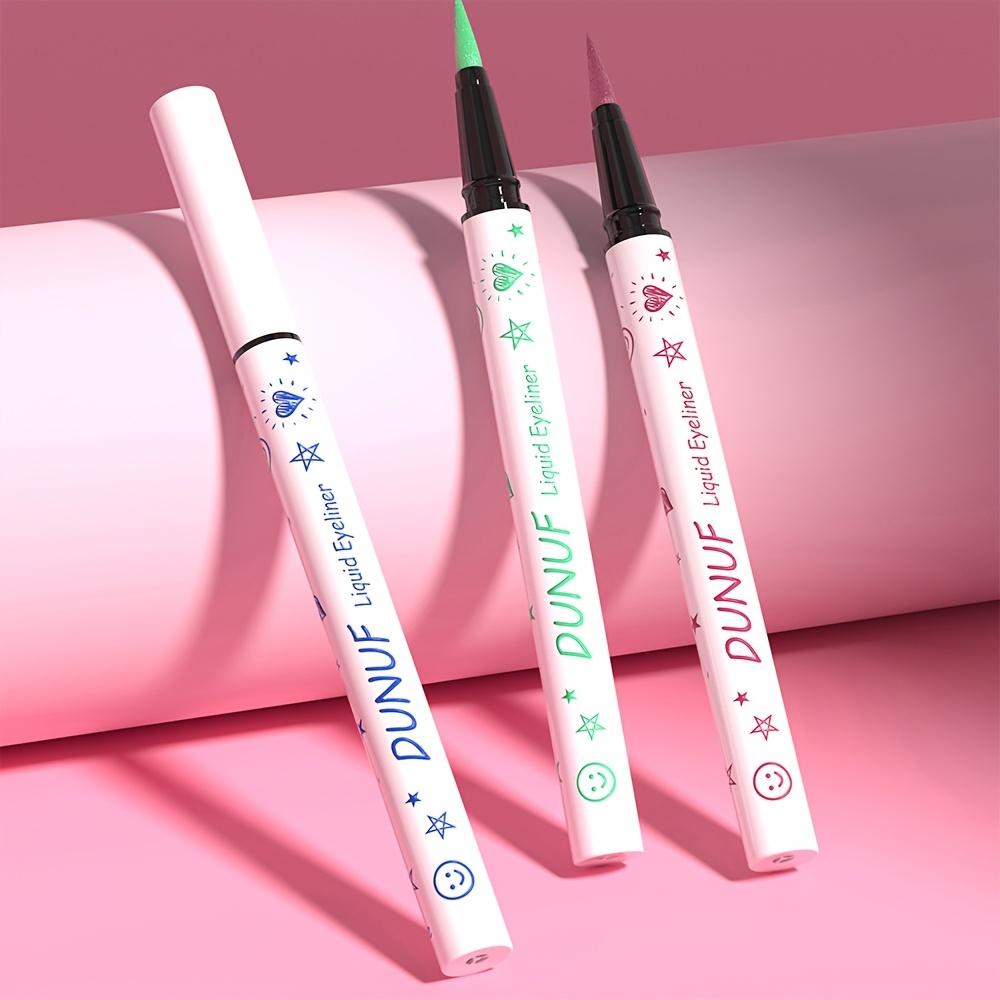DUNUF 1 Adet Uzun Süre Kalıcı Eyeliner Ultra İnce Pürüzsüz Hızlı Kuruyan Sıvı Eyeliner Su Geçirmez, Ter Geçirmez ve Yeni Başlayanlar İçin Uygun