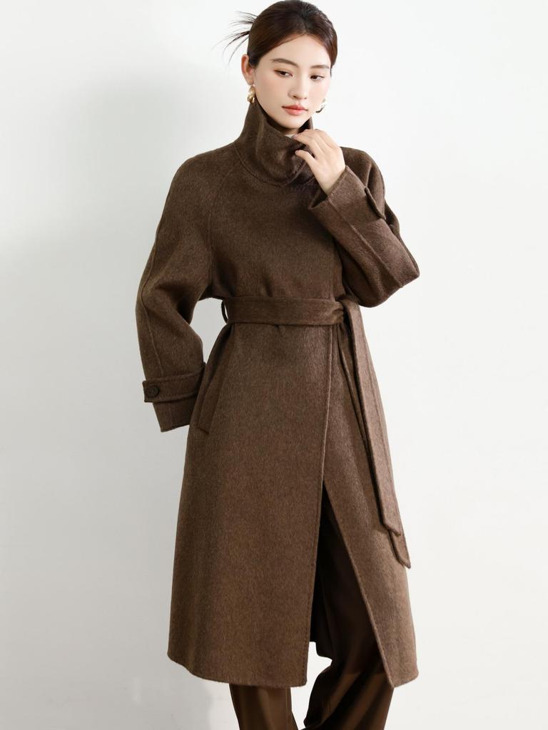 Women's Long Double-Sided Cashmere Over-the-Knee Coat - 2025 High-End Autumn/Winter Collection