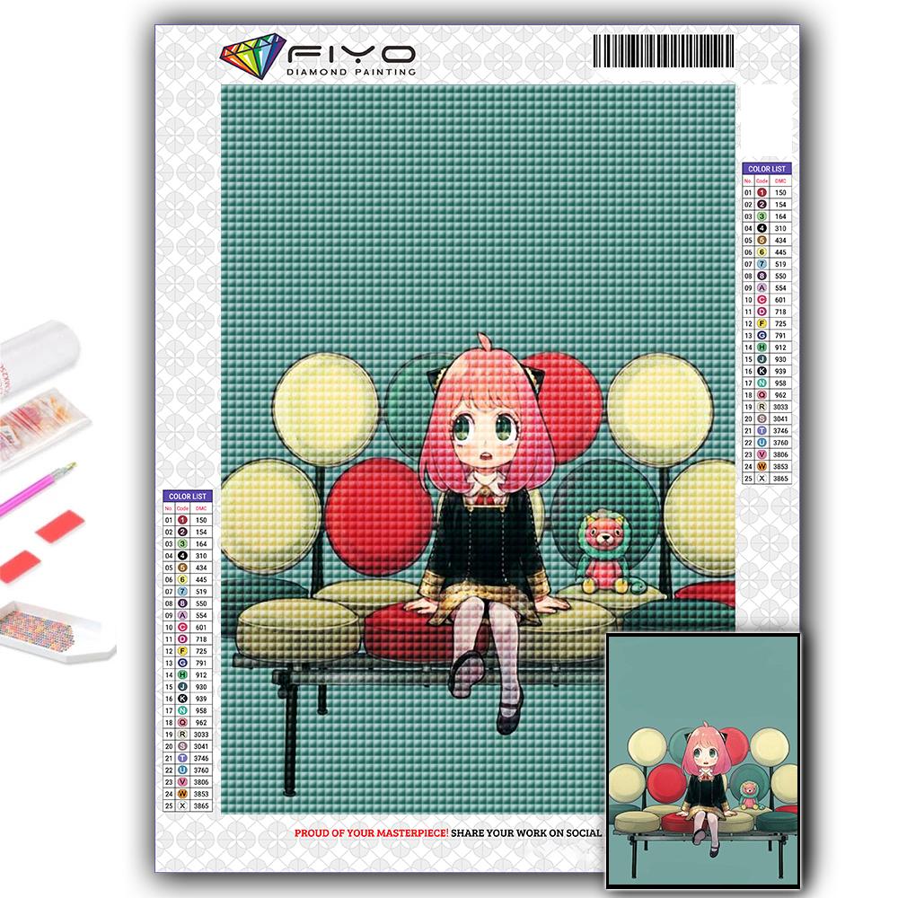 5D Diy Diamond Painting Anime Poster SPY FAMILY Cross Stitch Full Diamond Embroidery Mosaic