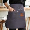 Waterproof Canvas Half-Body Apron for Catering, Restaurant, and Cafe Chefs