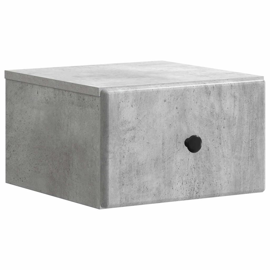 Wall Mounted Nightstand Concrete Grey 34.5 x 33 x 20 cm