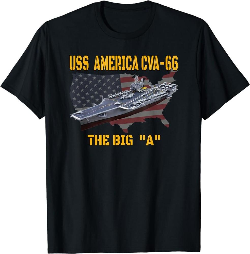 

NWT Aircraft Carrier USS America CVA66 Veterans Day Fathers Day S5XL L TShirt Unisex T-Shirt XXXXL