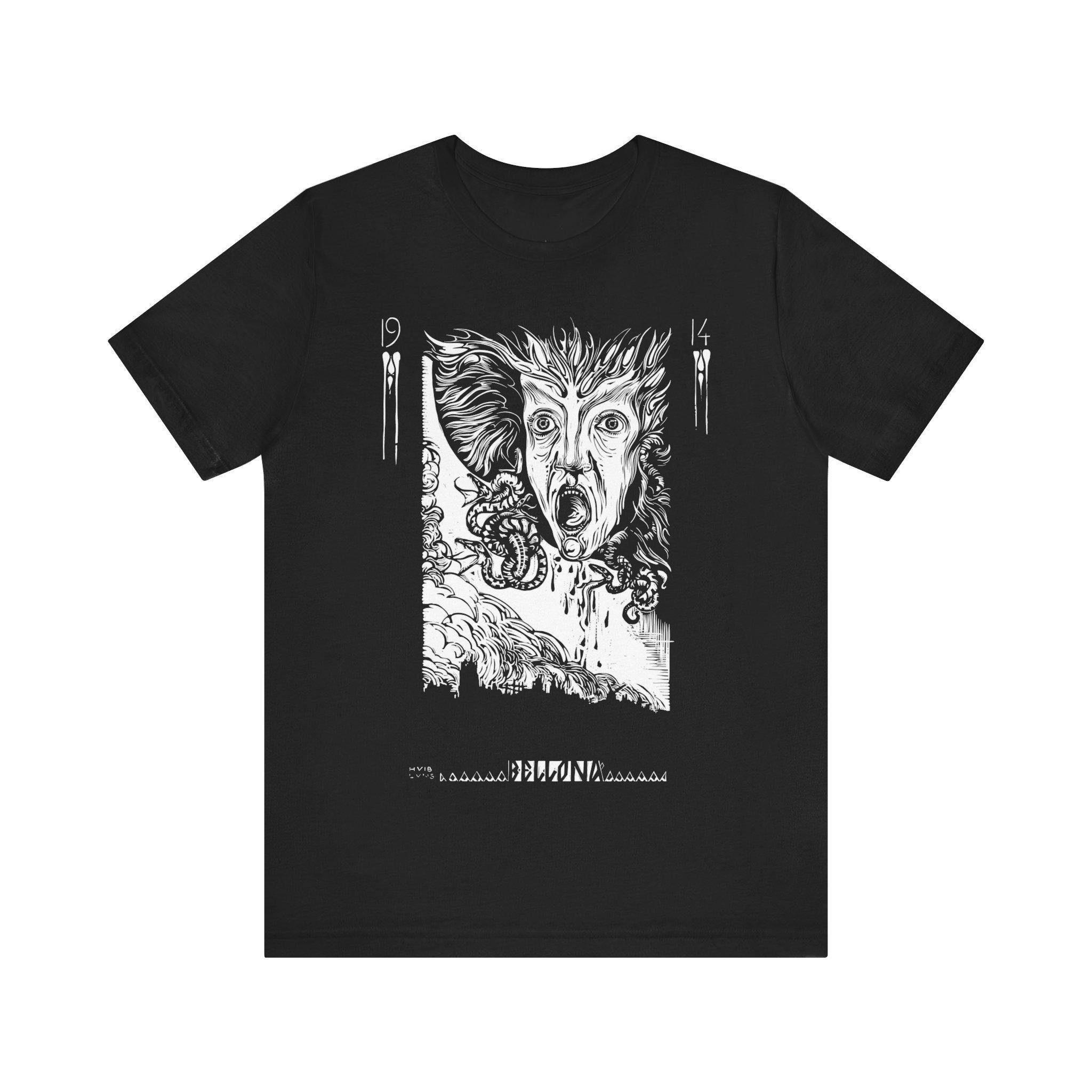 Goddess of War Belona Shirt Huberlem Ancient Roman Shirt Myth T-shirt History T-shirt Snake Unisex Jersey Short-sleeved T-shirt S
