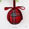 New plaid bow Christmas ball pendant 8CM foam Christmas ball ornament Christmas gift