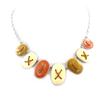 NOA [K1454] - Beige Brown 'Buttons' Designer Necklace
