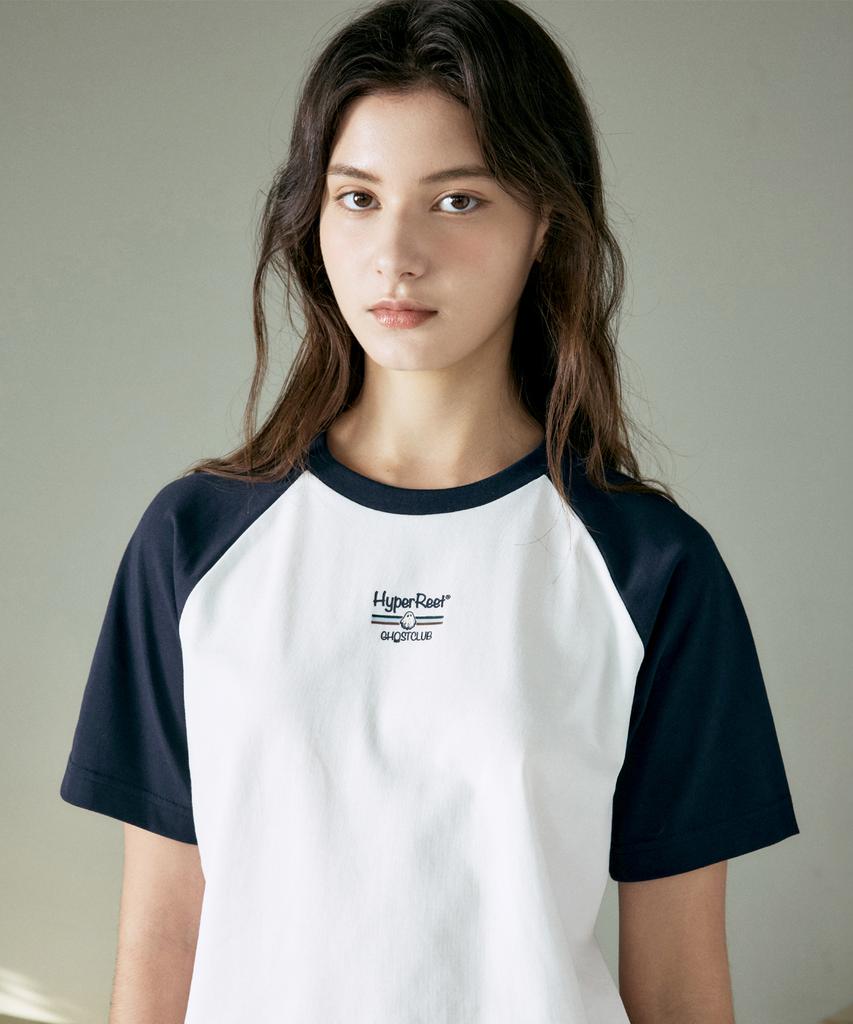 HYPERREET Women'S Ghost Club Raglan Short Sleeve T-Shirt [Ivory]_Hg2Ts573