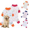 Pet Cloth Round Neck Four-Legs Cartoon Pattern Puppy Bread Clothes Summer Pet Pajamas for Indoor