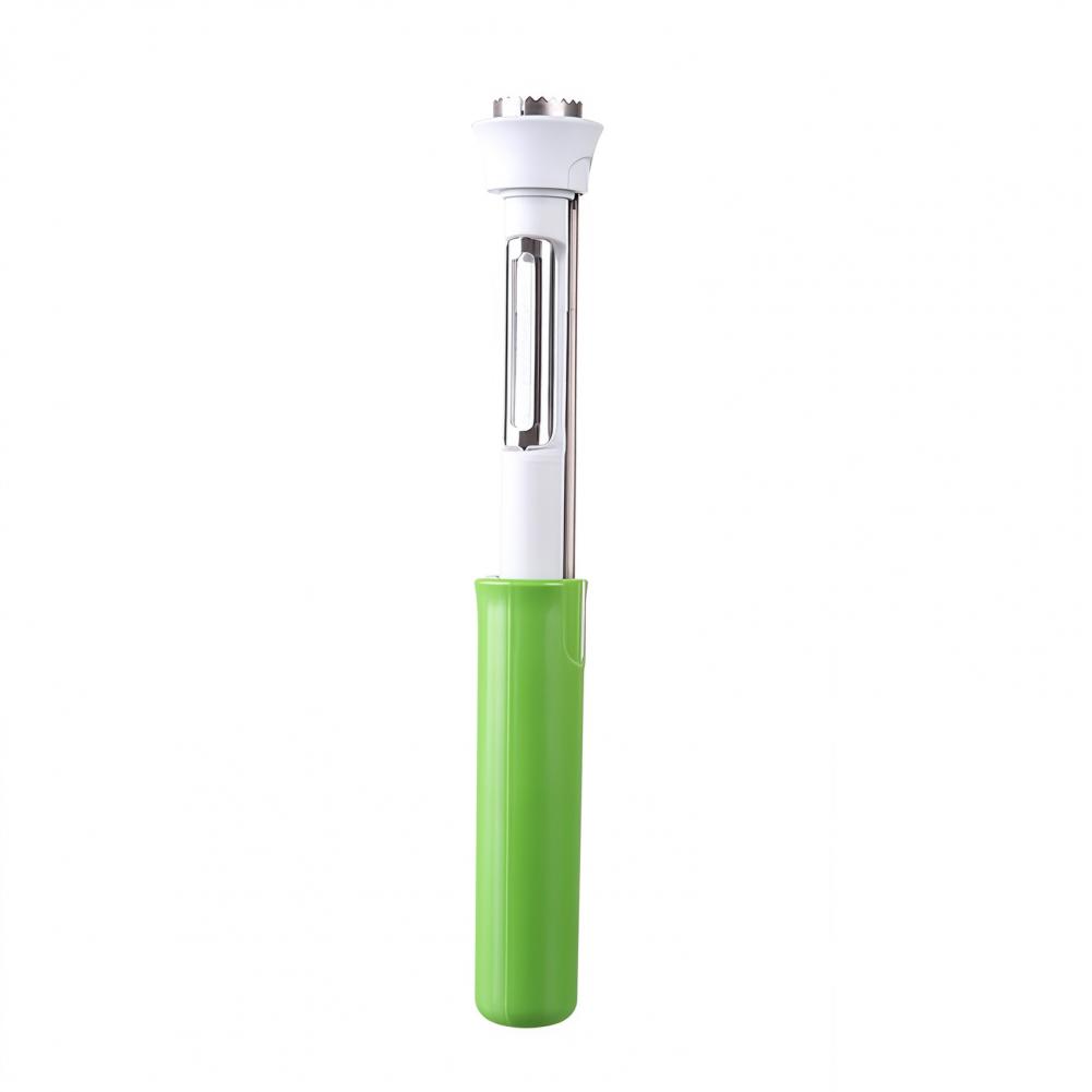 Fruit Corer Tool Pineapple Corer 2-in-1 Fruit Corer Peeler Tool Stainless Steel Vegetable with Serrated Blades for Home