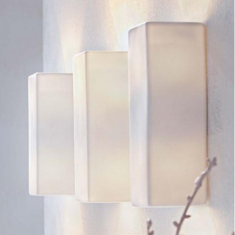 Modern Nordic Loft Simple White LED Wall Lamp Ceramic Lampshade Home Porch