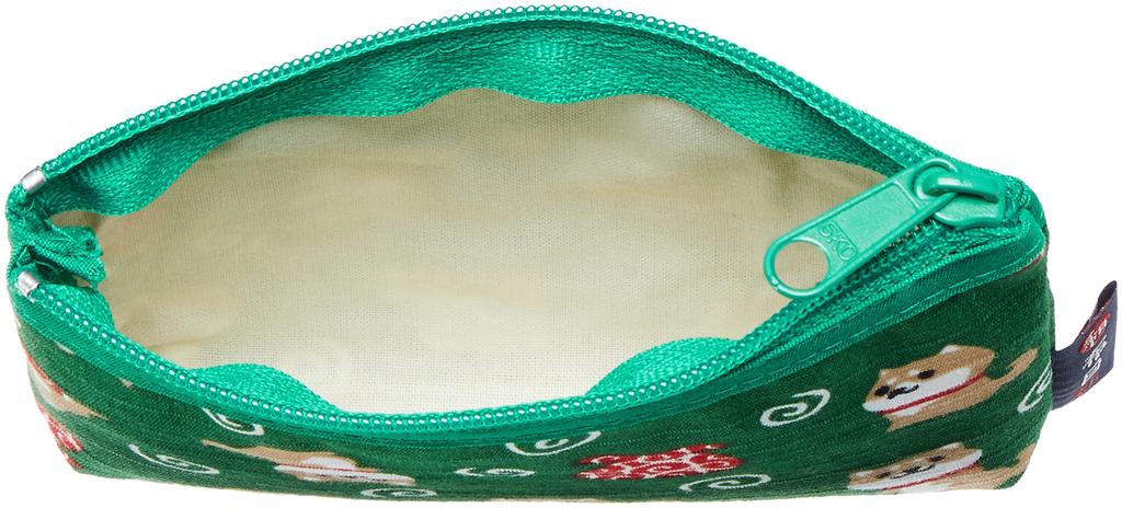 Maeda Senko Wabunbiyori Errand Zippered Card 117723 Mameshiba's Case, Green,