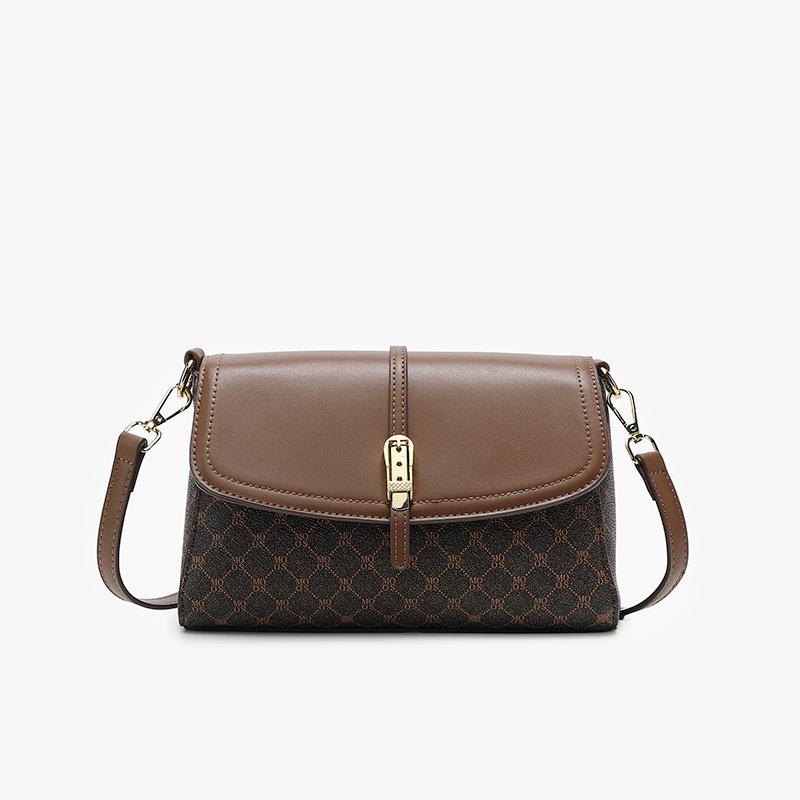 Ladies' New Crossbody Bag, Women's Bag, Middle-aged Mother Bag, Large Capacity Printed Letter Small Square Bag