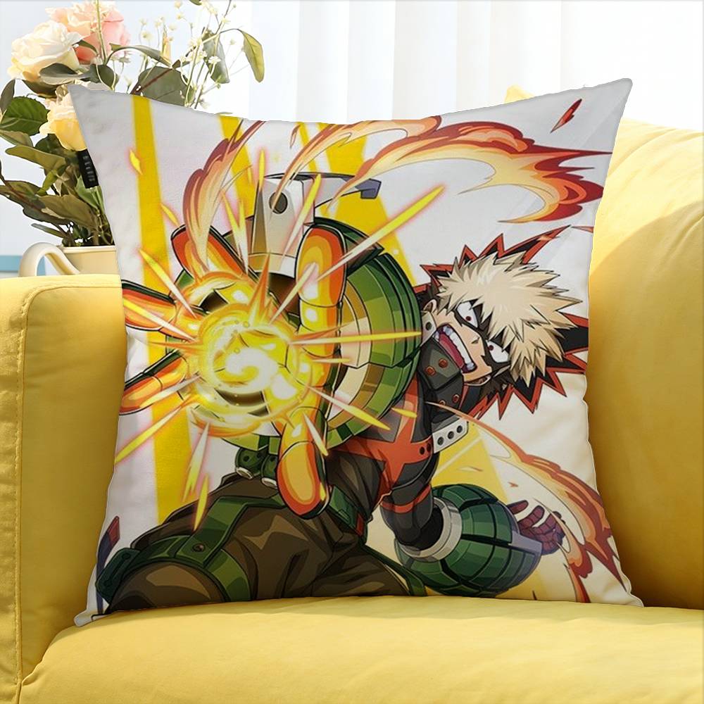 Bakugo AAnime KKatsuki World Various Sizes Square Pillow Case For Car Home Bedchamber Decor