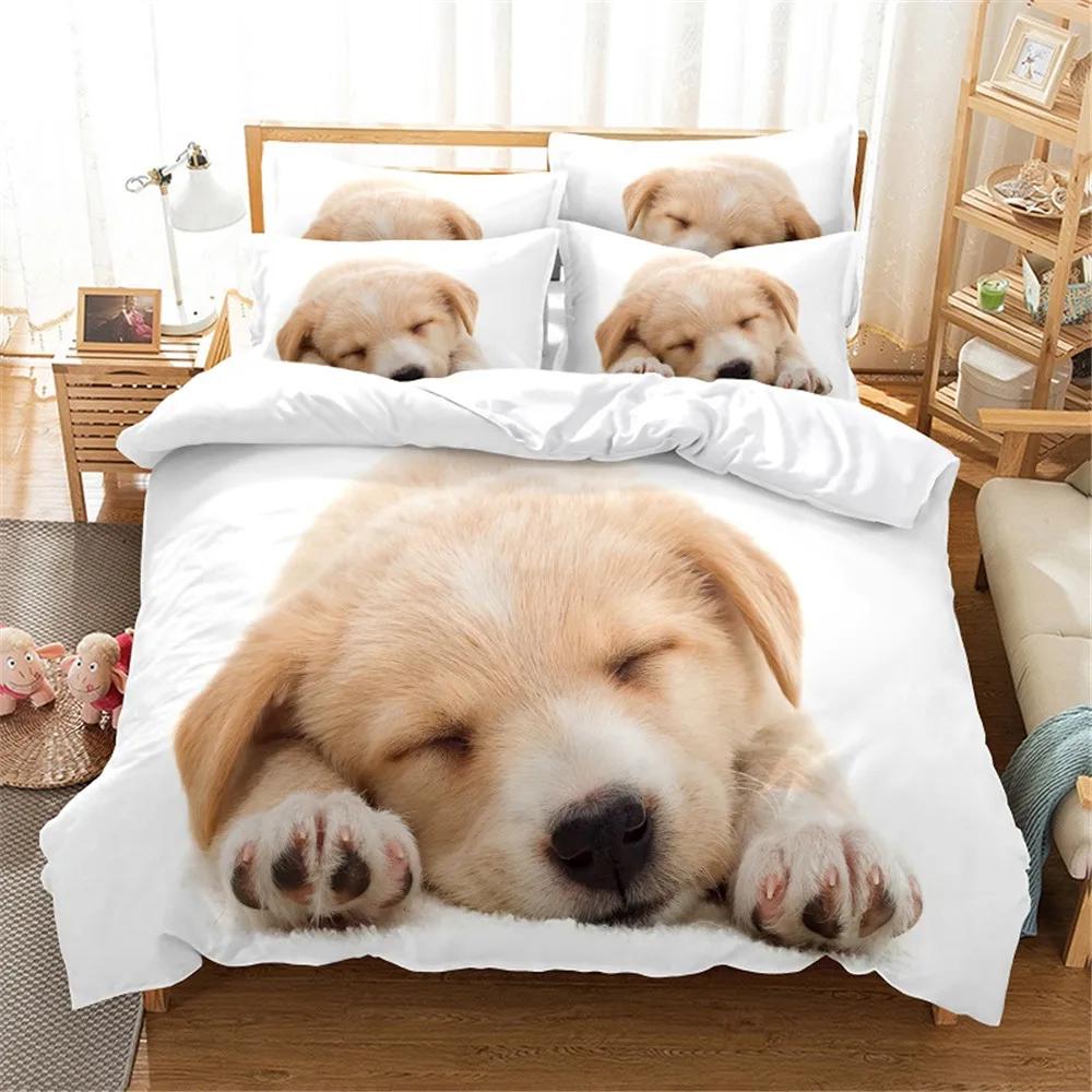 Comforter Red Love Cartoon Dog Dachshunds Animals Theme For Dog Lovers Gifts Bedroom Decorations For Children Teens Women Men