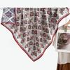 91 Retro Double-sided Velvet Large Square Scarf Women's New Spring and Autumn Foreign Style Fashion Cashew Flower Silk Scarf Neck Scarf Shawl