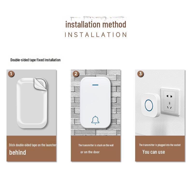 High-Volume Wireless Doorbell with 38 Ringtones and Long-Range Wall-Penetrating Pager for the Elderly