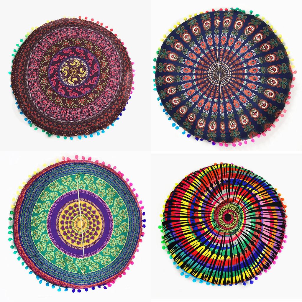 Premium Quality Mandala Round Cushion Cover For A Timeless Bohemian Look