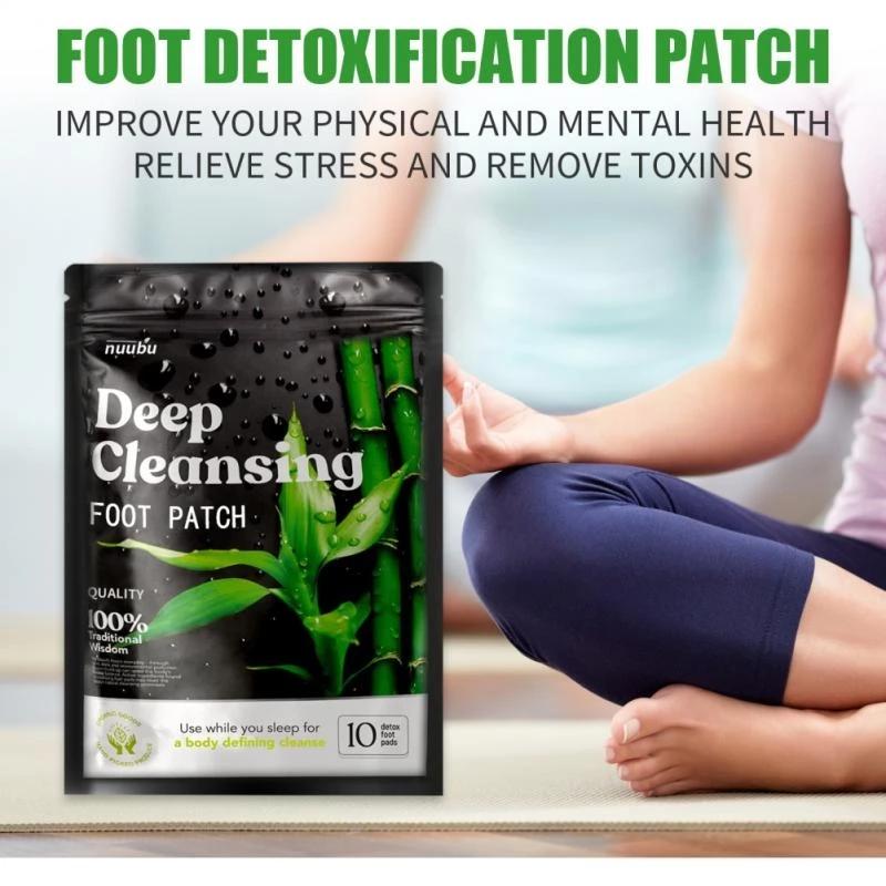 Nuubu New Natural Foot Patch Detox Foot Patches Pads Natural Detoxification Treat Body Toxins Cleansing Stress Relief Feet Slimming Cleansing