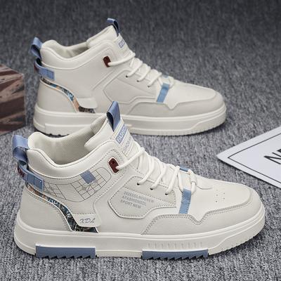 Spring Men's Shoes New Breathable High-top Shoes Male Students Trend Versatile Little White Shoes Platform Sports Casual Board Shoes