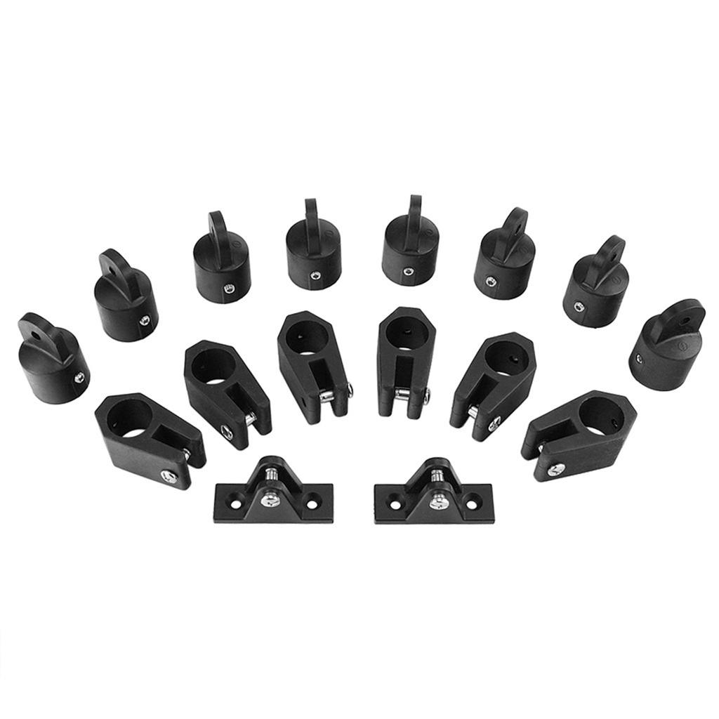 Buy 16 Pcs Universal Boat Nylon Fittings Hardware Set Black Fits 3 Bow