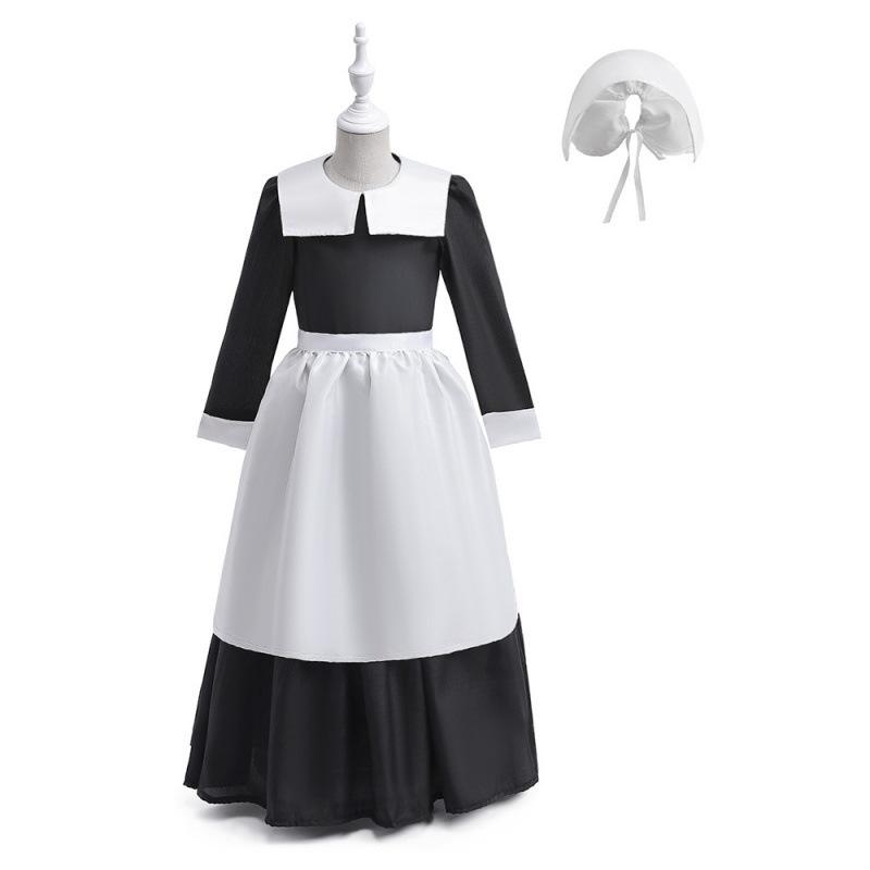 New Black Wednesday Adams Children's Dress, Forged Cloth Dress June 1 Children's Day Costume