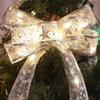 Christmas Decoration LED Ribbon Fairy Lights Christmas Tree Ornaments DIY Bows Light String Party Scene Atmosphere Decor