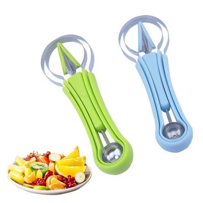 3-in-1 Stainless Steel Fruit Baller Set Melon Carving Tools Fruit Peeler Cutter Seeds Remover Ice Cream Baller