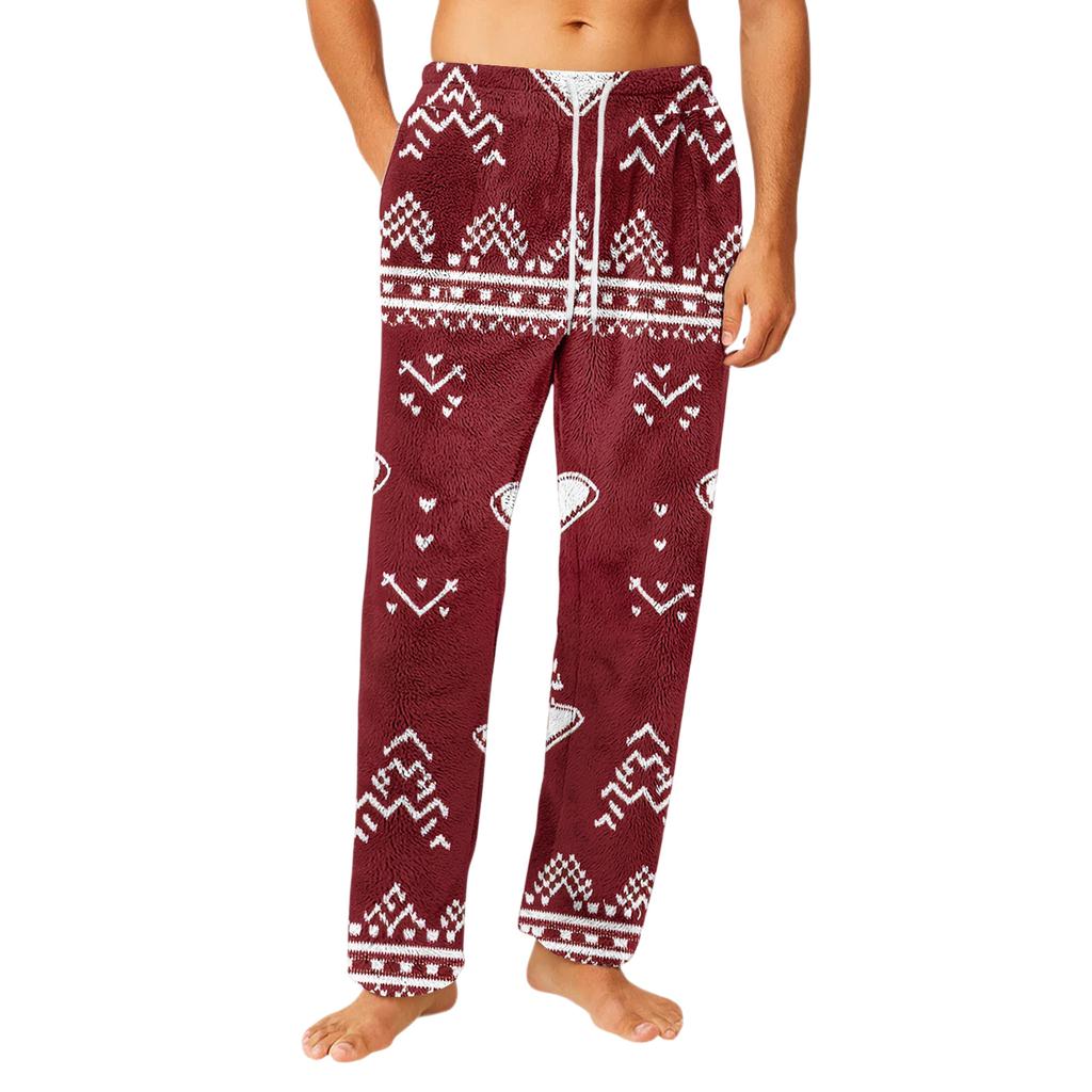 Herrar Flannelbyxor med dragsko och ficka Hemmakläder Sovbyxor