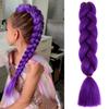 24Inch Purple Synthetic Braided Hair Extensions Rumi Braid Hair for Cosplay Party Stage Daily Hairstyle